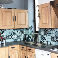 Rénovation de cuisine par Claire Leroy Bleu Cerise