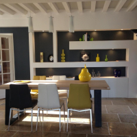 Séjour contemporain à Beaune par Amélie Gautard INOVEA DECO