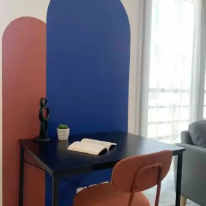 Vignette Coin bureau - Rénovation complète d'un studio pour un airbnb dans un style ethnique graphique. Du concept complet en passant par