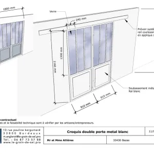 Vignette plan fabrication des portes coulissantes