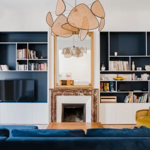 Vignette Appartement Duplex Marseille rénovation salon bibliothèque