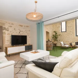 Vignette Le salon ouvert sur le patio