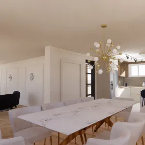 Vignette Décoration pièce de vie en visuel 3D