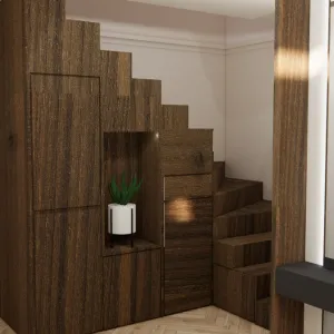 Vignette Agencement sur mesure sous escalier