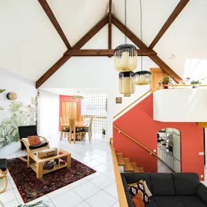 Vignette 1 - Salon de caractère en rouge et jaune