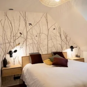 Vignette Chambre avec papier peint panoramique nature