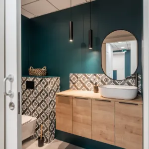 Vignette Des toilettes haut en couleur et avec du style