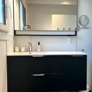 Vignette Salle d'eau Terazzo Noir & Blanc