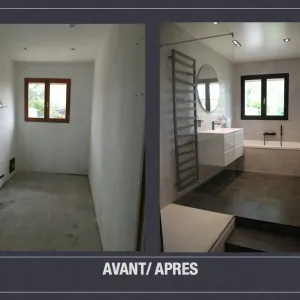 Vignette Avant après salle de bains design